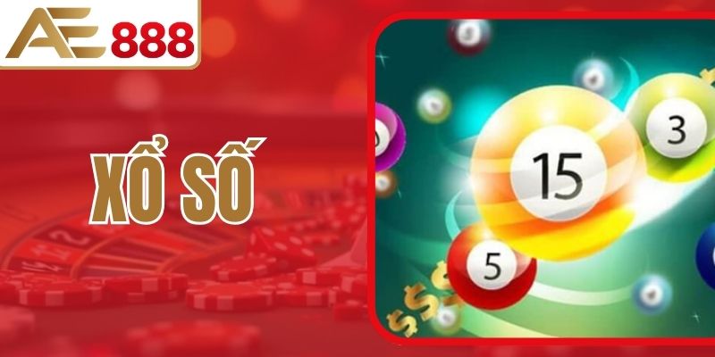 Giao diện khu vực xổ số tại AE888